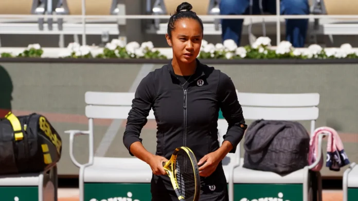 paris france may 31 2022 professional tennis player leylah Leylah Fernandez at the tennis court.