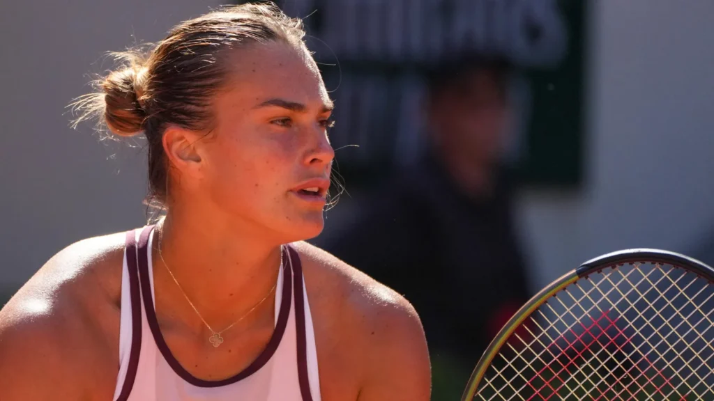 Aryna Sabalenka in action
