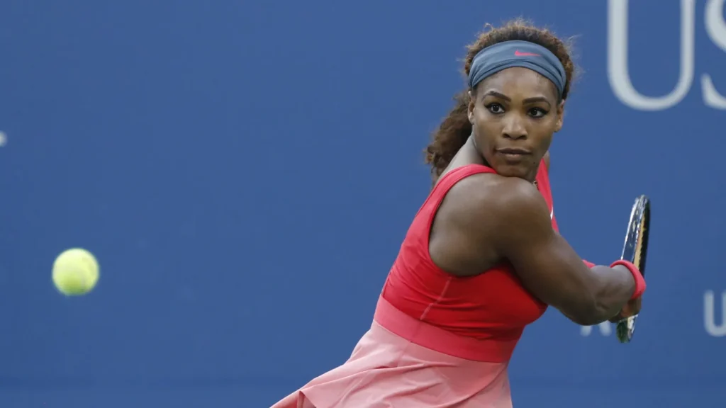 Serena Williams in action during her final match.