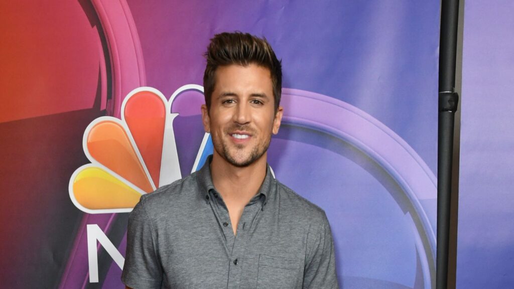 Jordan Rodgers arrive at an event.