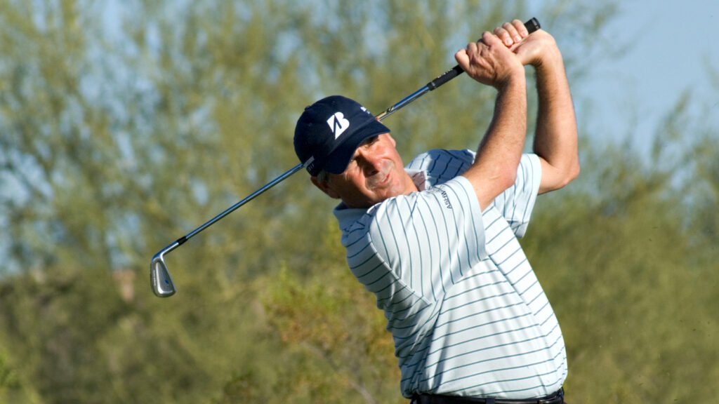 Fred Couples hits a drive in the Frys.com Open PGA golf tournament Christopher