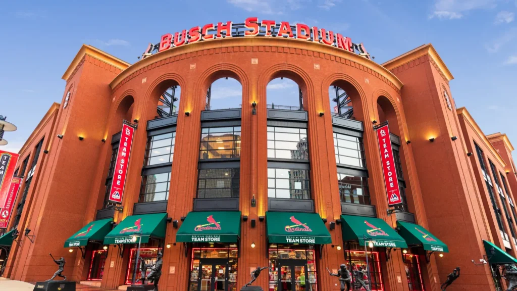 st louis mo  august 10 2018 busch stadium is