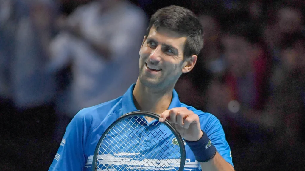 Novak Jokovic in action