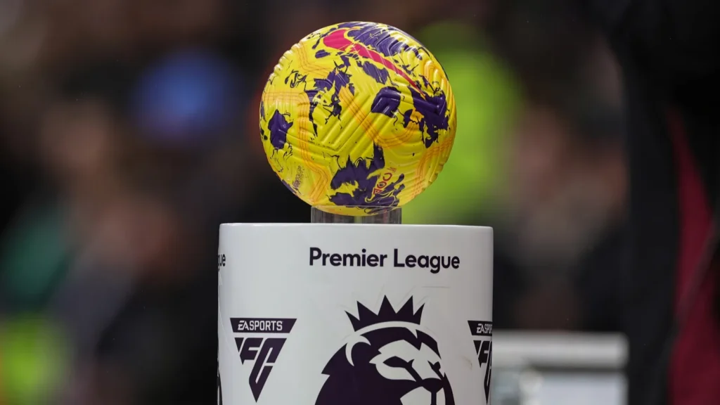 the match ball during the premier league match aston villa