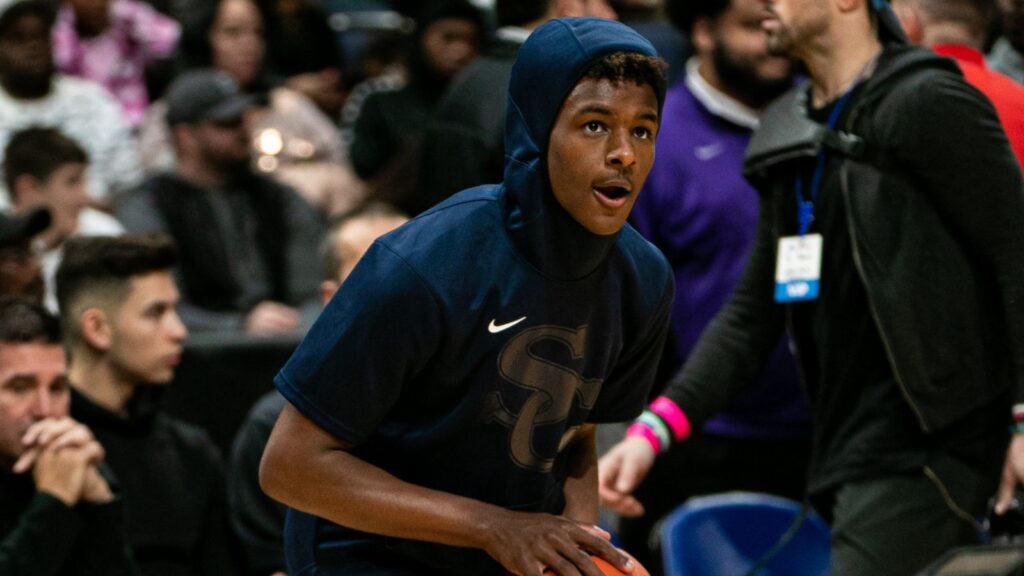 Bronny James during the game