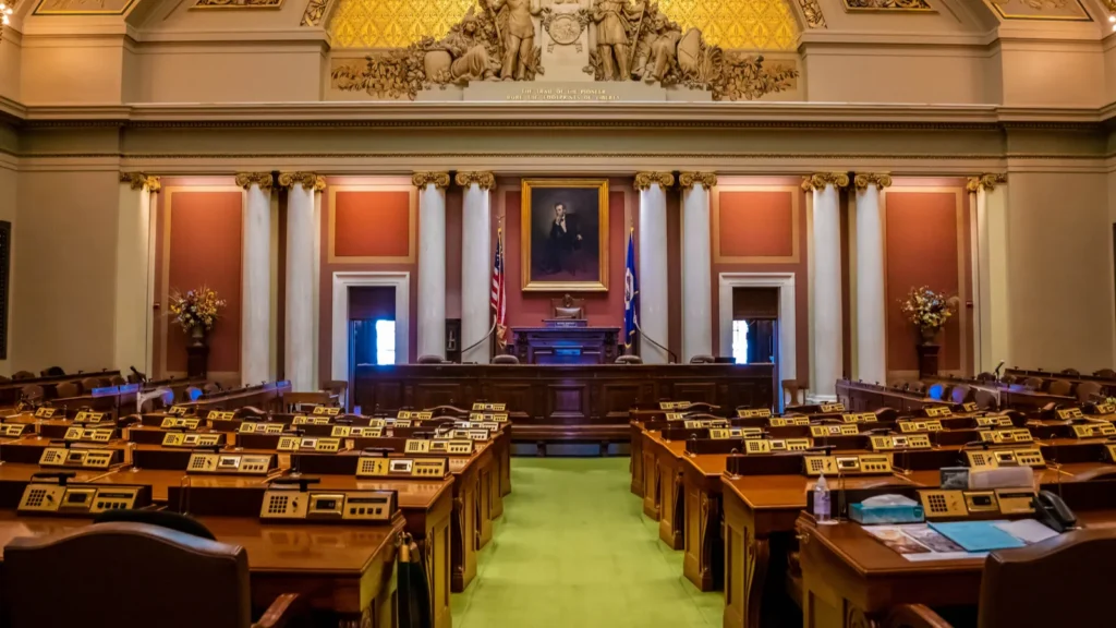 House Chamber inside the Minnesota State Capitol