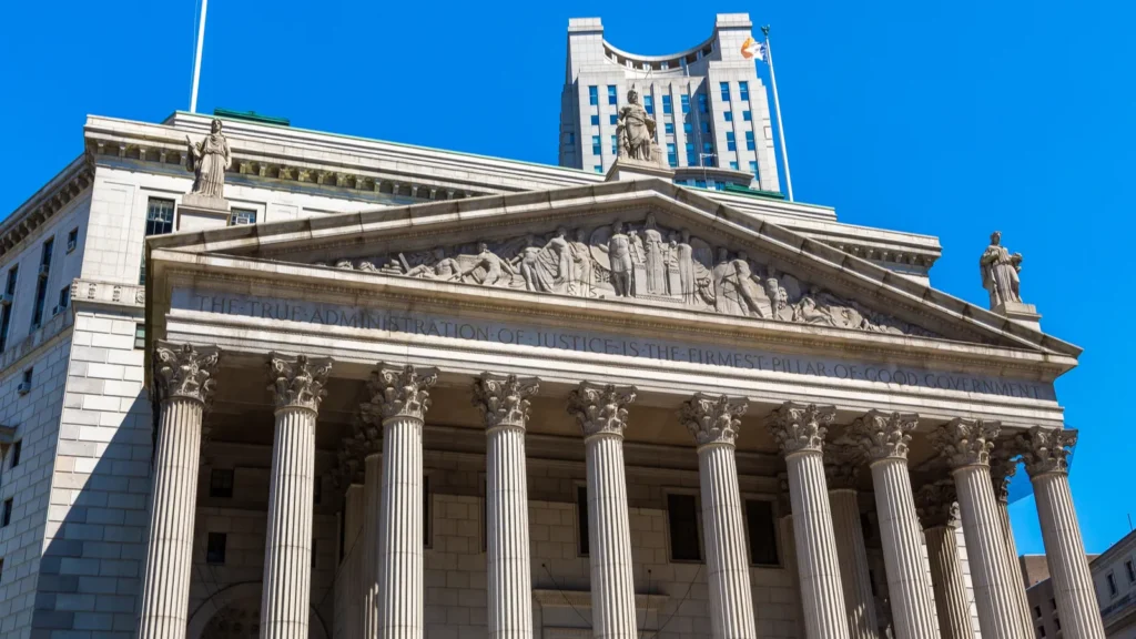 New York County Supreme Court building in Manhattan