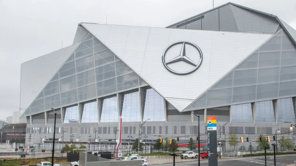 Mercedes-Benz Stadium in Atlanta state of Georgia
