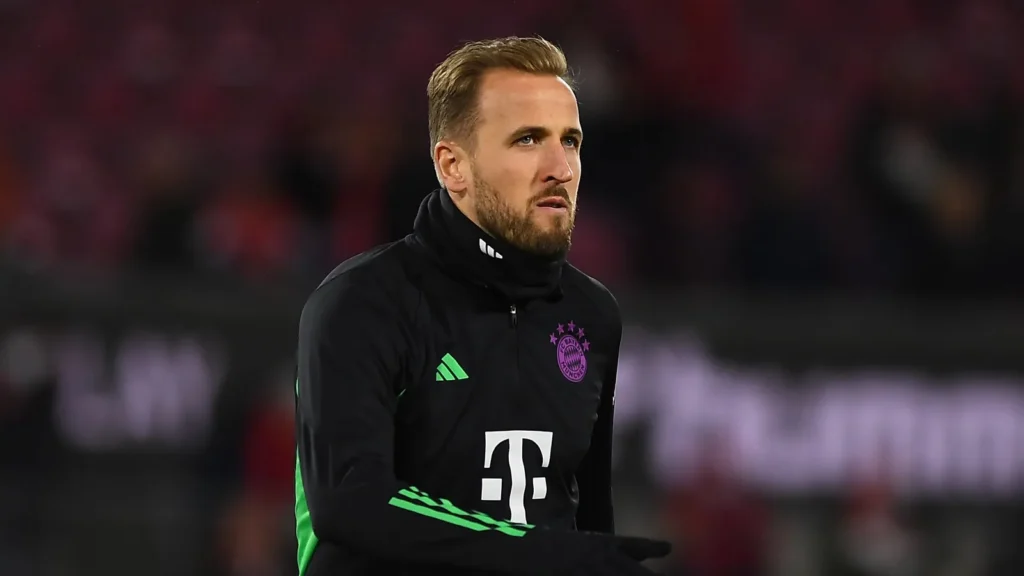 Harry Kane during Bayern Munich's Bundesliga match