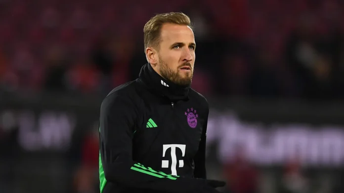 Harry Kane during Bayern Munich's Bundesliga match