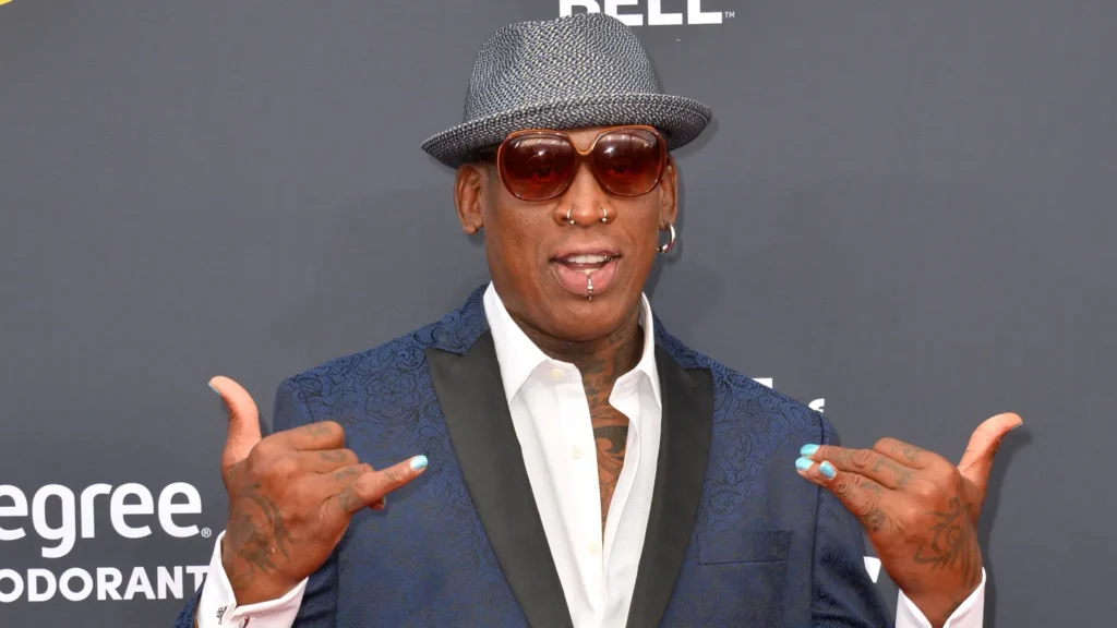 Dennis Rodman for the cameras
