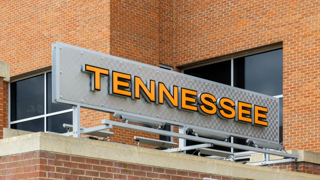 University of Tennessee campus signage in Knoxville