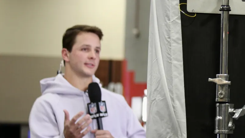 Brock Purdy giving an interview