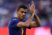 Rodri Hernandez on the football field.