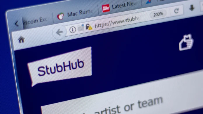 ryazan russia  june 05 2018 homepage of stubhub website