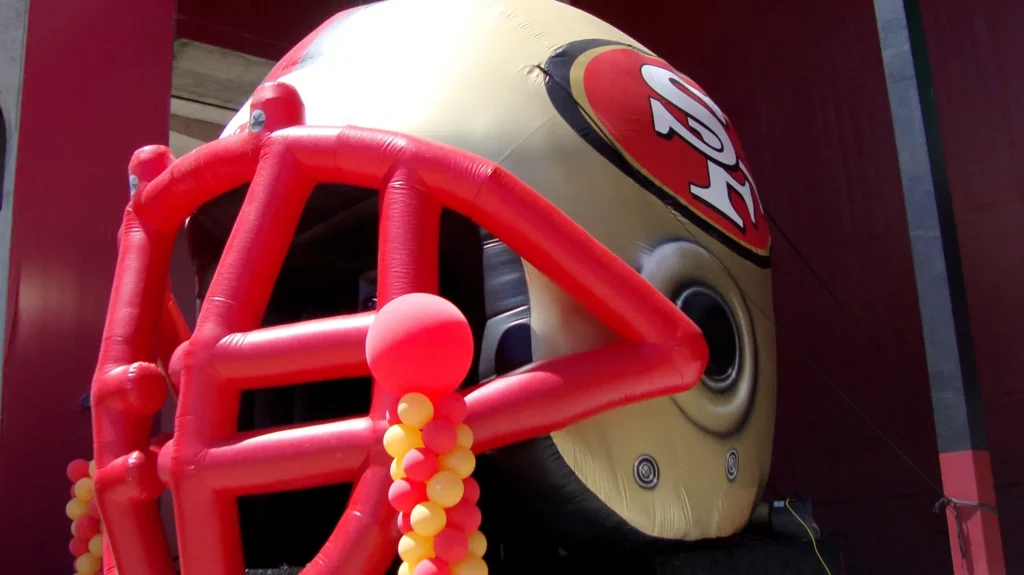 Inflatable San Francisco 49ers football helmet
