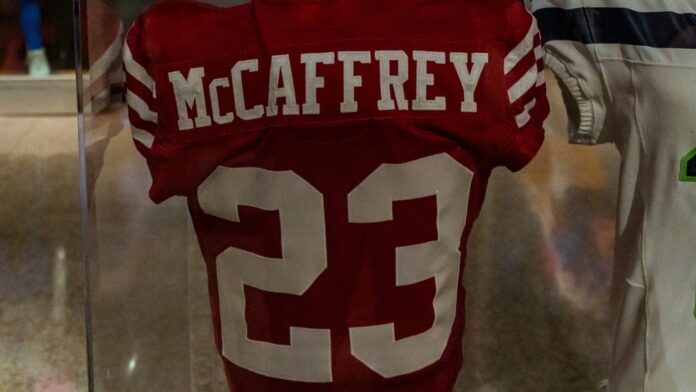 Christian McCaffrey Jersey at the Pro Football Hall of Fame