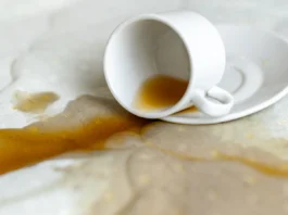 spilled coffee on the bed unlucky unfortunate breakfast accid
