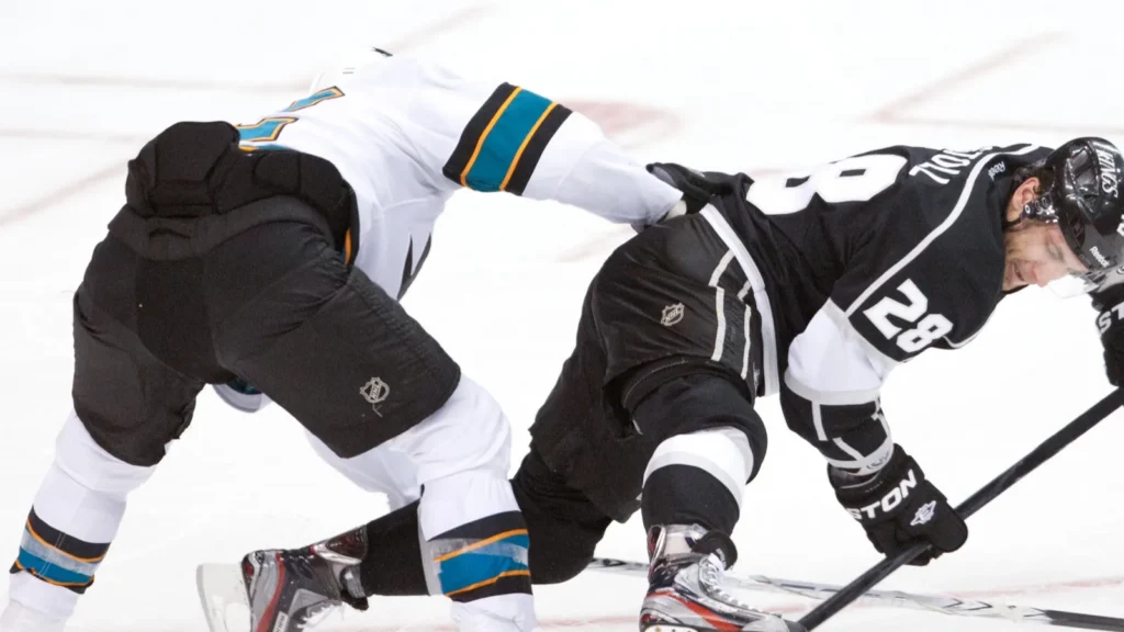 NHL players during the game 