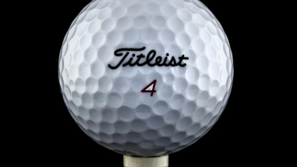 Close-up of Titleist golf balls